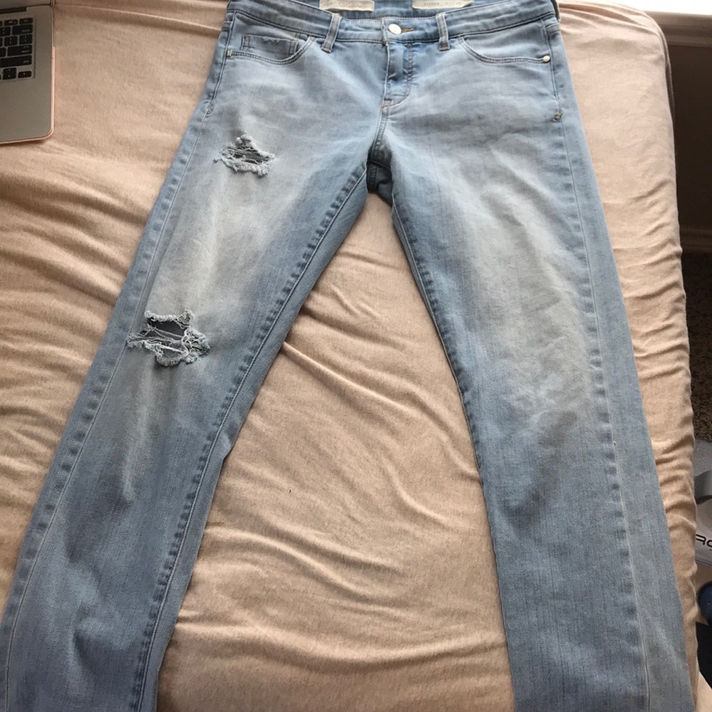Anthro Pilcro Hyphen Cropped Jeans